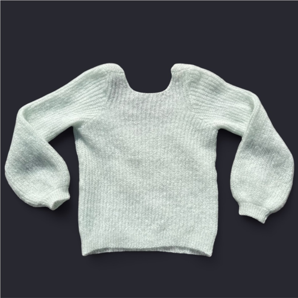 Vintage Sezane Light Mint Mohair Sweater
